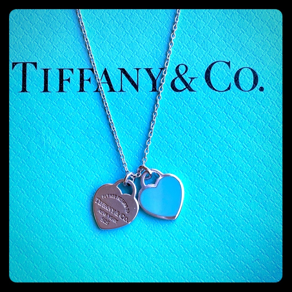 ❌SOLD❌Tiffany & Co Double heart Tag necklace